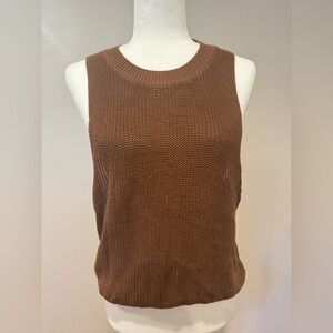 Reformation Brown Sleeveless Knit Top XL